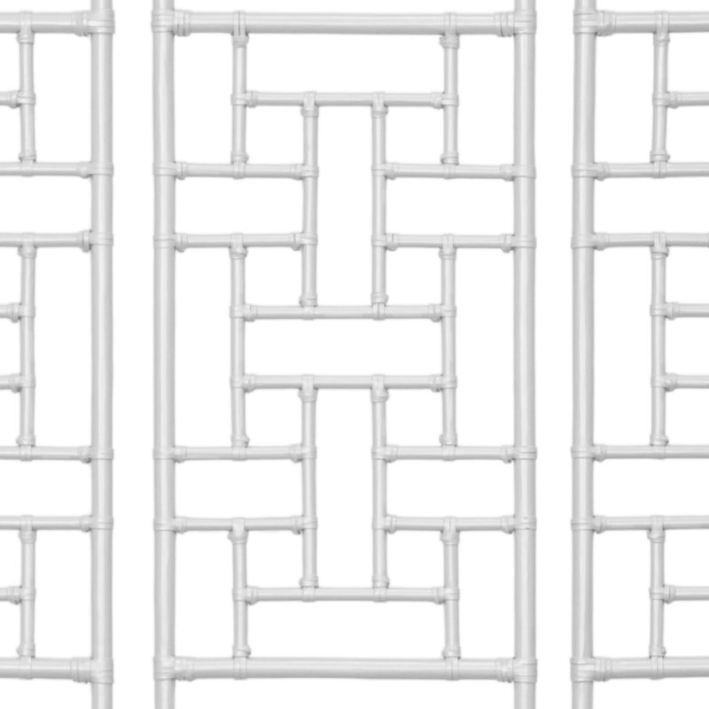 Ohana Wicker/Rattan Open-Frame Headboard, White, King
