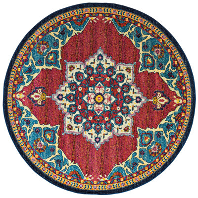 Tapis oriental bleu / rouge Oriental