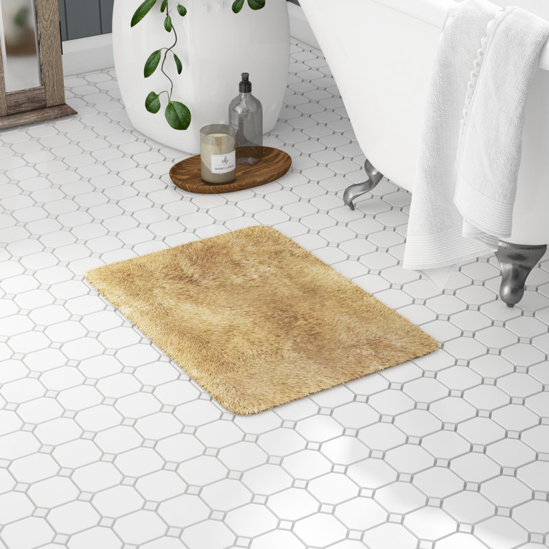 Herrmann Non-Slip Bath Rug, Mocha, 20" W x 32" L