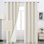 Ensemble de rideaux en lin 100% occultant et isolant pour l'hiver