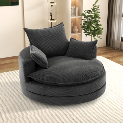 Fauteuil demi-tonneau rotatif 57,3 po