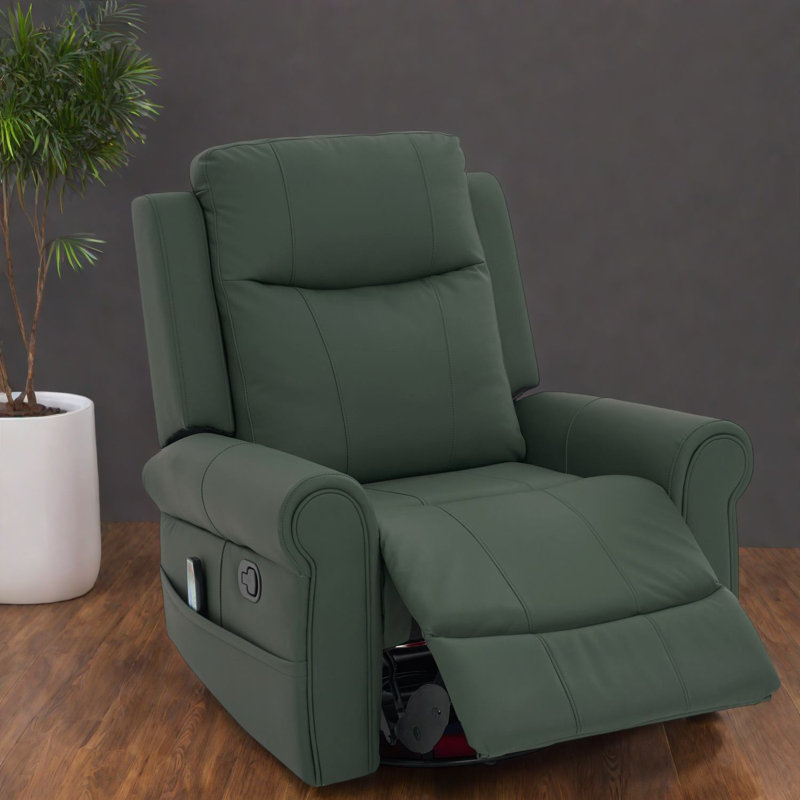 Fauteuil inclinable manuel de qualité supérieure avec pivot à 270 °, cuir synthétique, confort moderne pour la maison