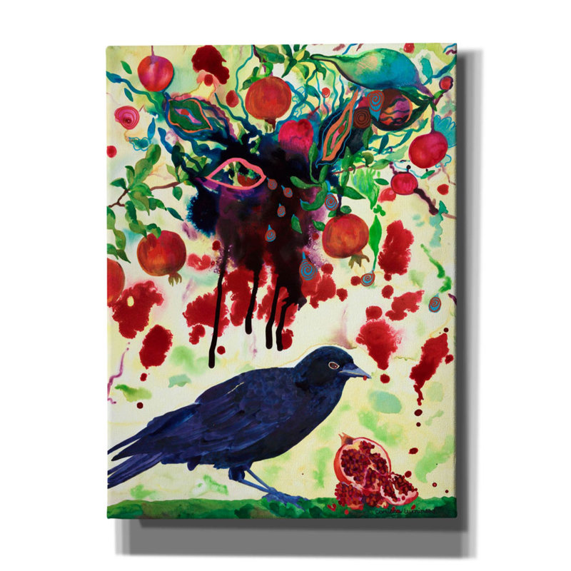 Corbeau par Carissa Luminess, H 54 po x l 40 po x P 1,5 po