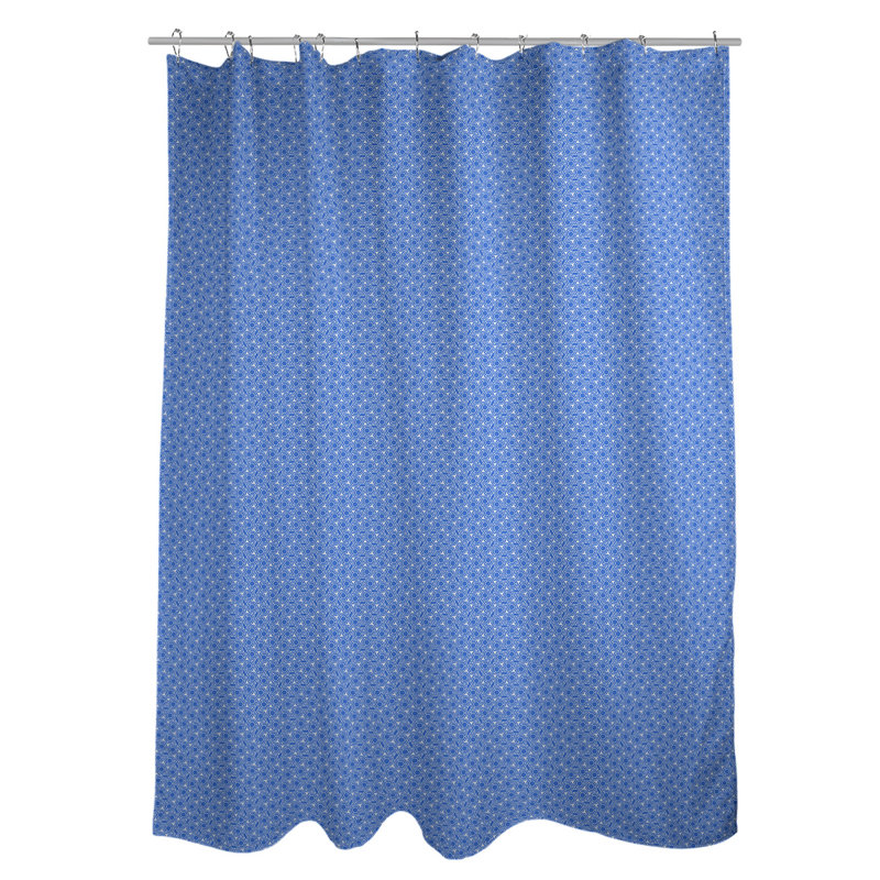Katelyn Elizabeth Geometric Shower Curtain, Blue, Classic Hexagonal