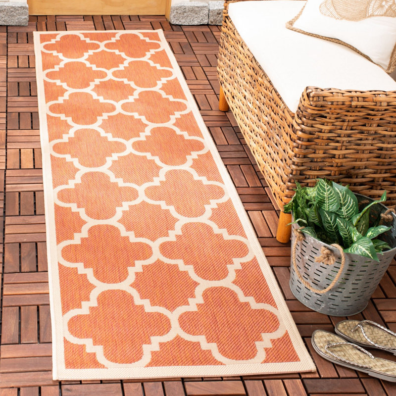 Herefordshire Performance Geometric Indoor/Outdoor Area Rug, Runner 2'3" x 8'