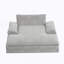 Double chaise longue surdimensionnée rembourrée avec accoudoirs larges pour les salons, les appartements-1614943313