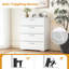 Armoire de rangement à 4 tiroirs avec pieds et poignées en métal Dispositifs anti-basculement-106950484