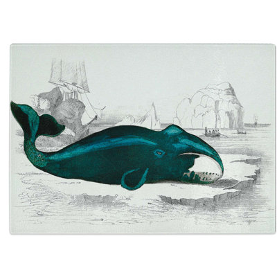 Tempered Glass Beached Whale Chopping Board