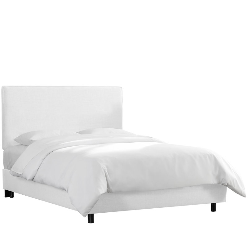 Catie Upholstered Bed, Twin, Classic Talc Linen