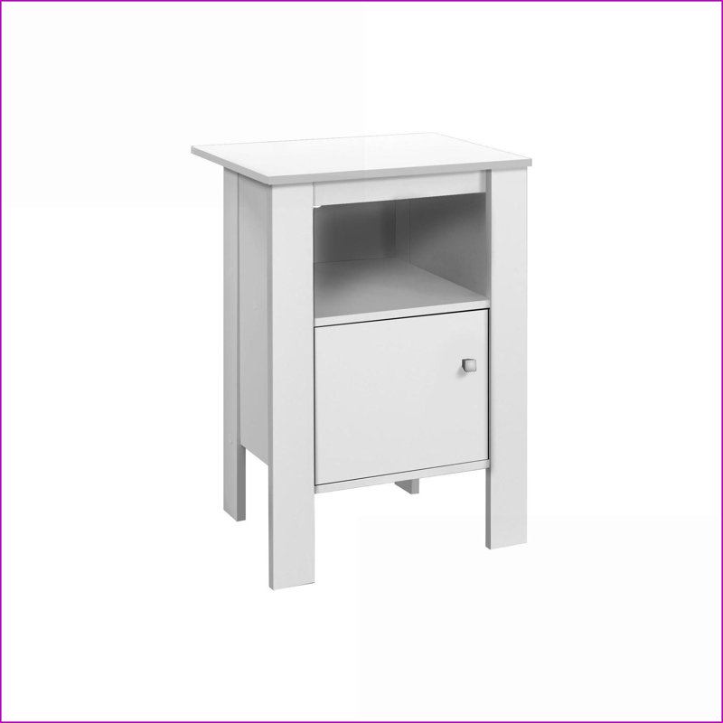 Table basse en stratifié blanc avec rangement pour le salon et amp; Chambre à coucher, conception transitionnelle peu encombrante