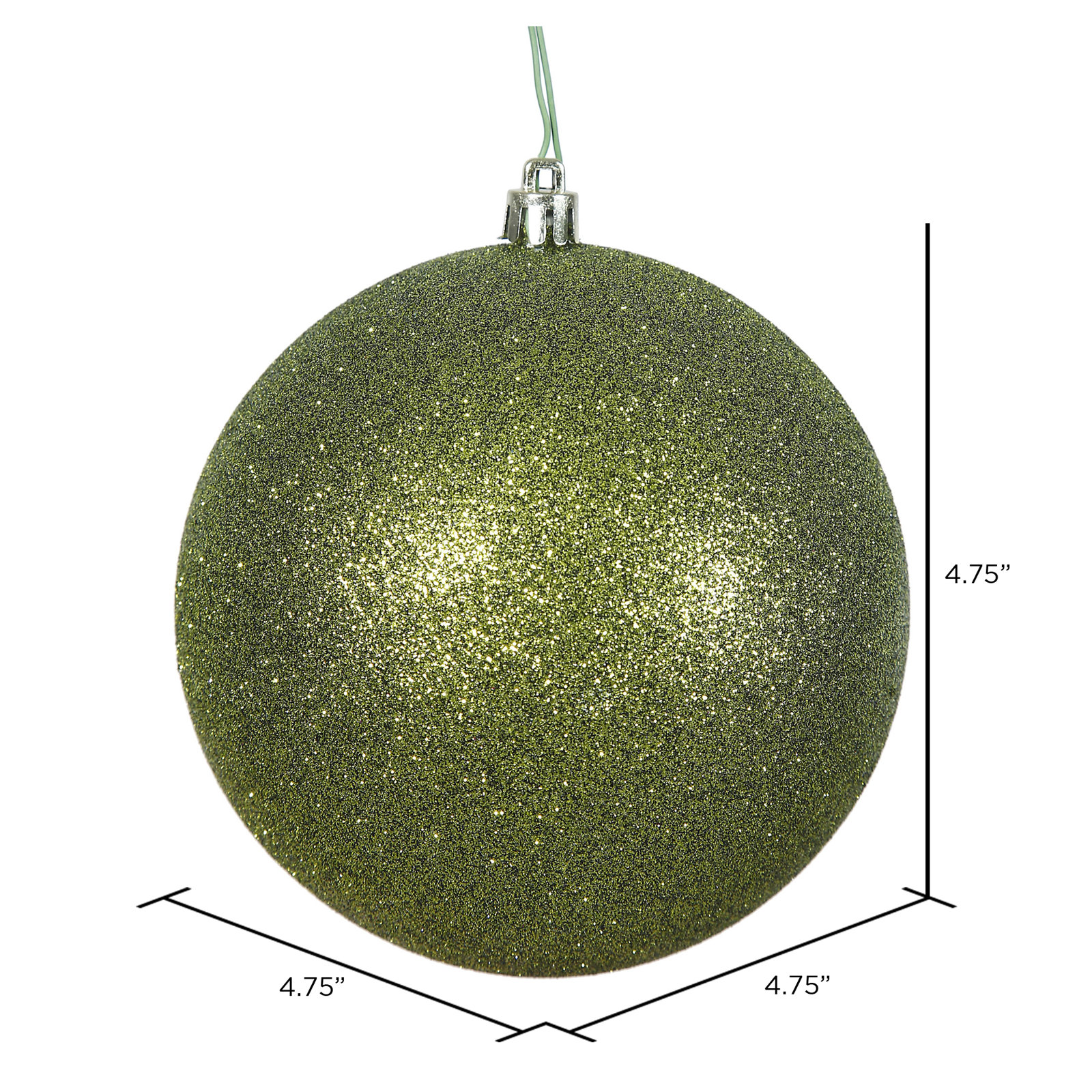 5" Shatterproof Bauble, Olive