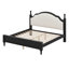 Lit plateforme en bois avec tête de lit tapissier, structure en bois de pin robuste-529068651-529068653