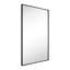 Miroir de salle de bain noir avec coins carrés, 32 po x 24 po-729190130-729190141