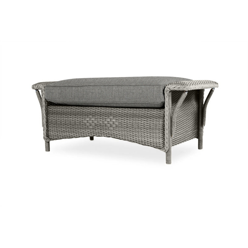 Nantucket Outdoor Ottoman, Demo Mist, Pewter