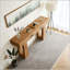 Table de canapé rectangulaire en bois de 63 pouces de long, console de style campagnard avec charme rustique et design polyvalent-1337791044