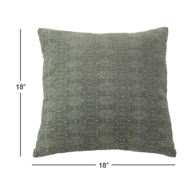 Cotton Blend Reversible Throw Pillow, 18" x 18"