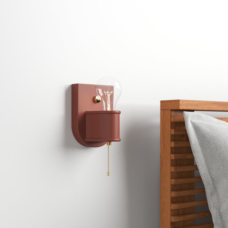 Amboise Ceramic Armed Sconce, Canyon Clay, Polished Brass