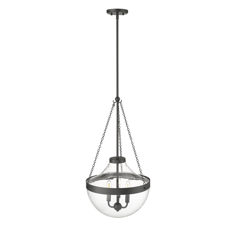 Lawry 3 - Light Teardrop Pendant, Matte Black