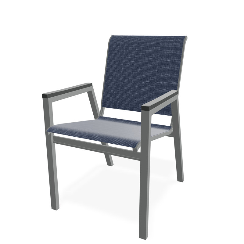 Bazza Outdoor Dining Chair, Mavi, Graphite