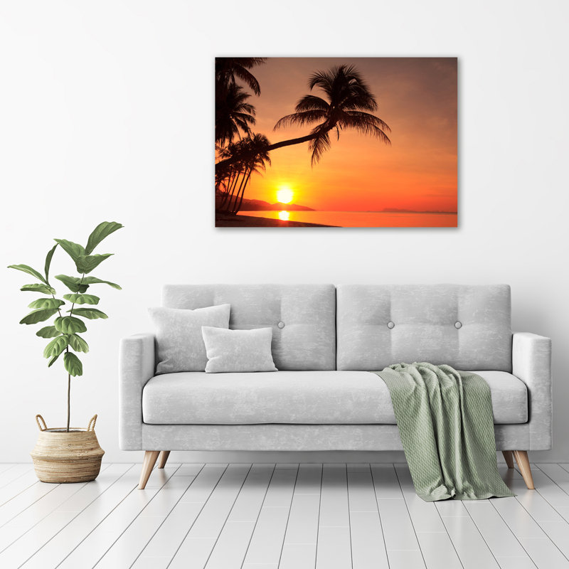 Sunset Beach - Wrapped Canvas Print