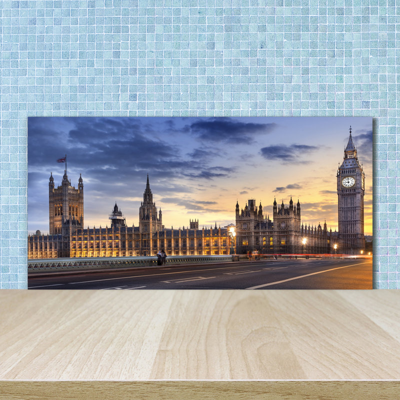 Allamon Yellow - Big Ben London - No Frame Print on Glass
