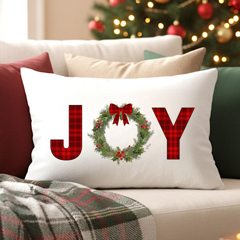 Christmas Pillow – JOY Design, 12" x 20"