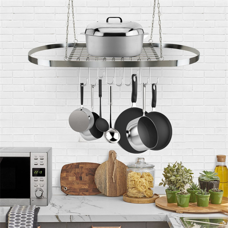 Metal Rectangle Hanging Pot Rack