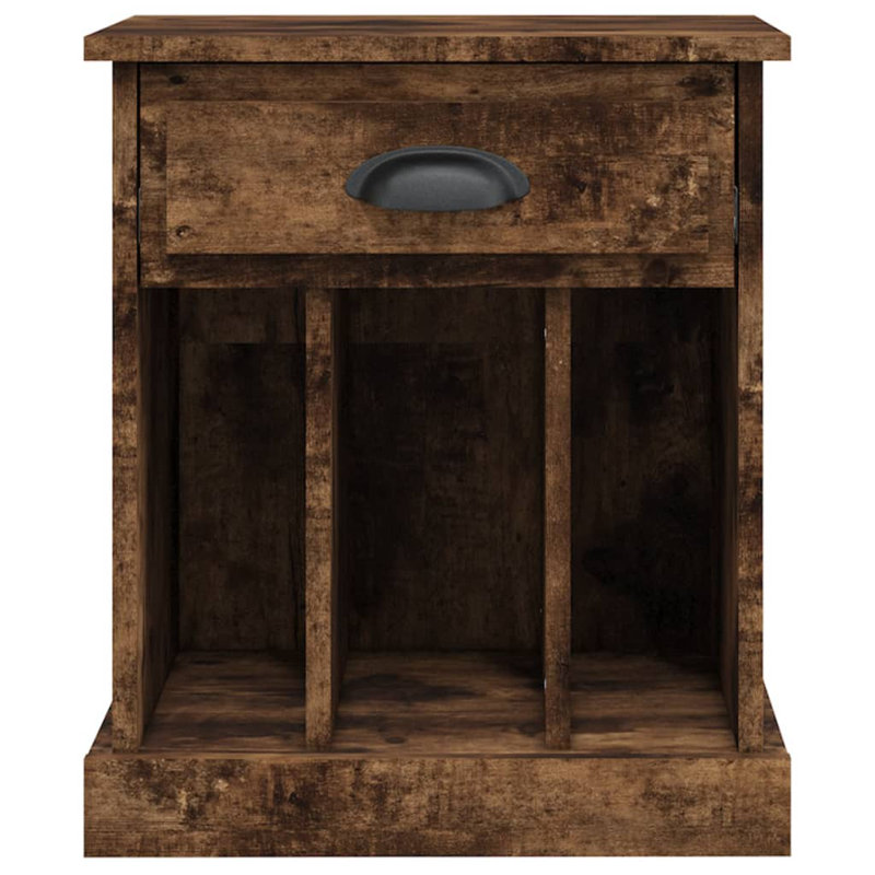 Pilot 1 Drawer Bedside Table, Smoked Oak, Individual