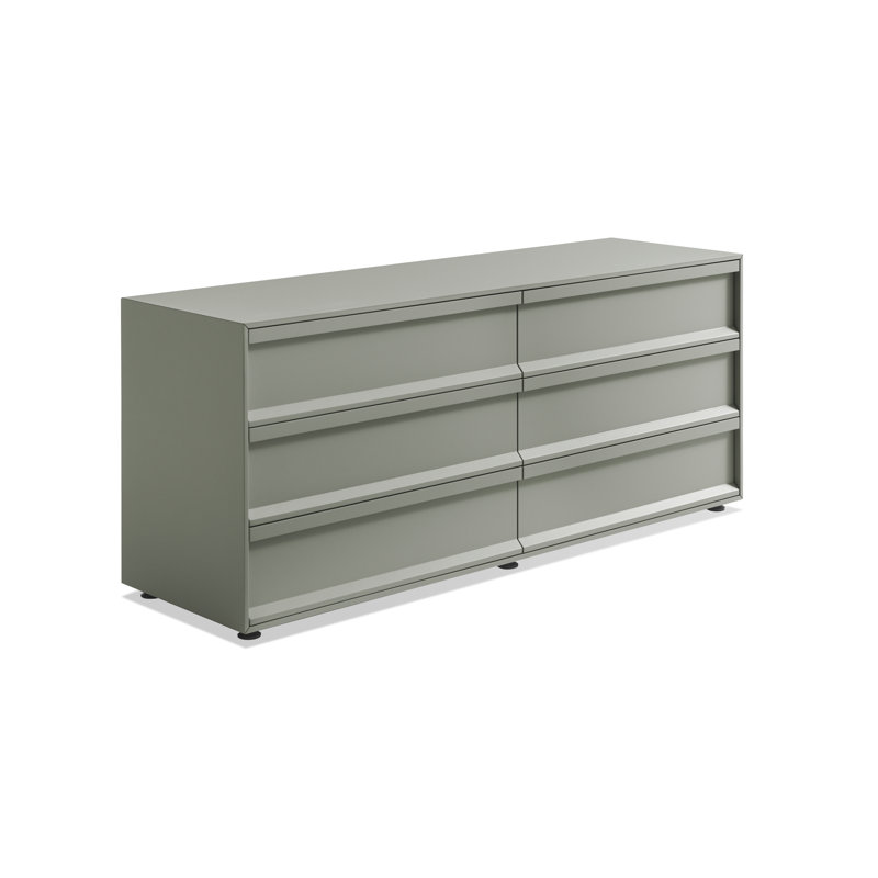 Superchoice 63'' W 6 - Drawer Dresser, Gray Green