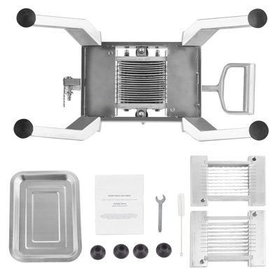 Commercial Vegetable Slicer, 1/4 and 1/2 inch Tomato Slicer, Stainless Steel and Aluminum Alloy Vegetable Cutter Slicer, Manual Tomato Slicer with Non-slip Feet, Onions, Potatoes