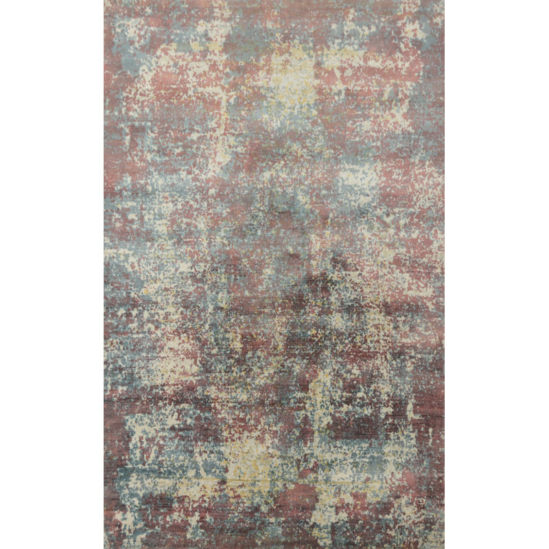 Tapis abstrait moderne de taille pièce 5 x 8