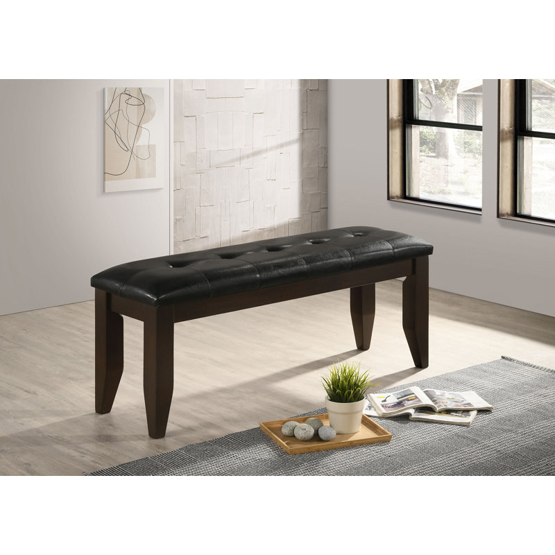 Springhill Leatherette Upholstered Wood Dining Bench Cappuccino