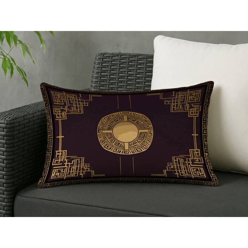 Luxe Flourish Indoor And Outdoor Throw Pillow, Rectangle 14"H x 20"W