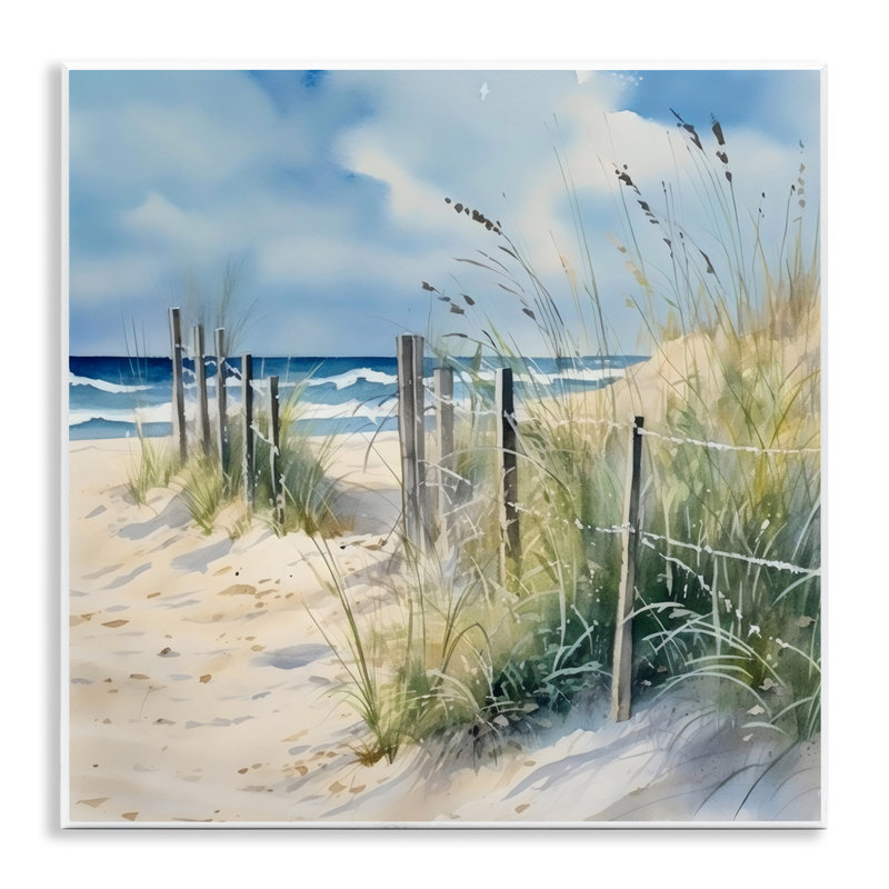 Plaque murale Breezy Seaside Graminées, design par LSR Design Studio
