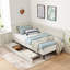 Canapé-lit polyvalent avec tiroirs de rangement, design moderne et revêtement en velours confortable pour les petits espaces