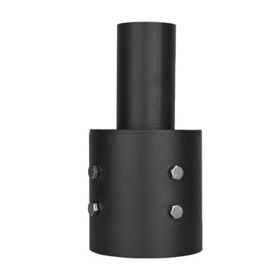 4 Inch Round Pole Tenon Adapter, Black 3/8 Lights Pole Adaptor For LED Parking Lot Light, Slip Fitter Mounting Bracket Accessories For Street Light
