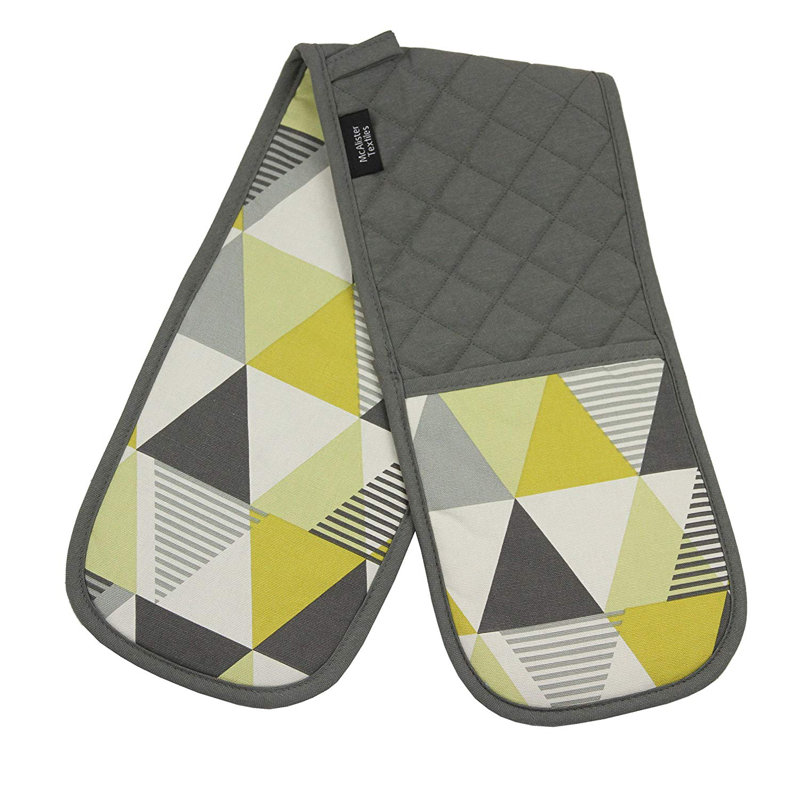 Fjørde & Co Amelia Floral Cotton Oven Mitt(s) Only, Ochre Yellow