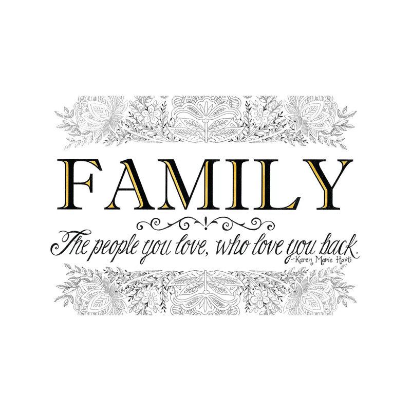 Family 1 Piece Wrapped Canvas Wall Art, 20.32 cm H x 30.48 cm W
