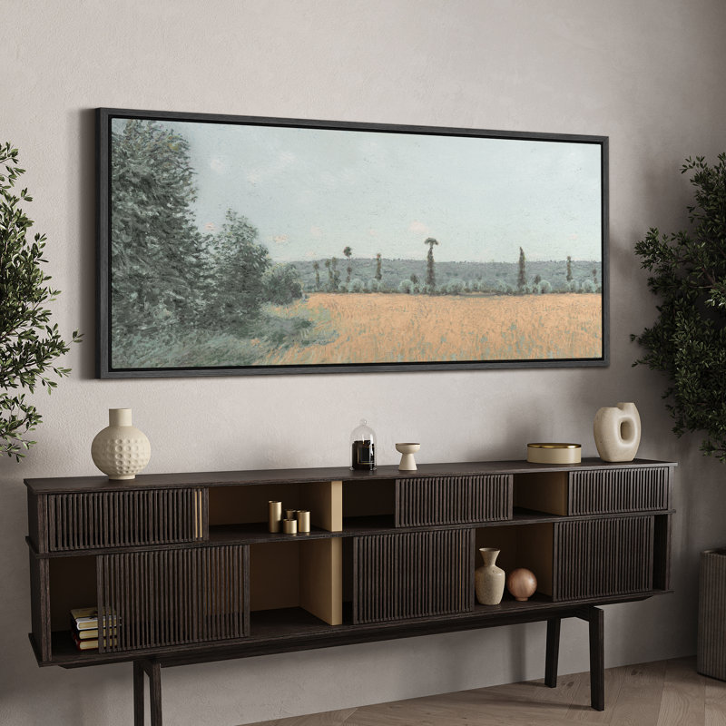 «Rustic Countryside», impression sur toile encadrée, H 30 po x l 60 po, Noir, noir, noir, noir