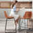 Comfortable And Stylish Counter Height Bar Stools With Ergonomic Design And Premium Leather Upholstery