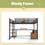 Lit mezzanine simple TG avec bureau et tiroirs de rangement en tissu non tissé