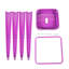 Tabourets de bar en métal 30 po à hauteur de comptoir sans dossier, imperméables et faciles à assembler, idéaux pour les tabourets de cuisine et de salle à manger en mauve, de 2, à nettoyer, détachables, îlot approprié