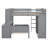 Loft Bed with a Stand-alone bed, Shelves,Desk,and Wardrobe-8001946-8001951