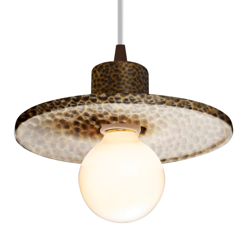 Leni - Light Single Pendant, Hammered Brass, Dark Bronze