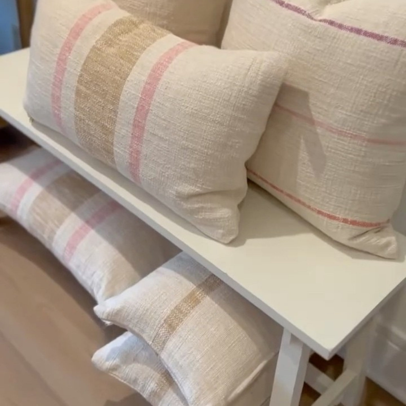 20" x 12" Cotton Pillow Cover, Beige/Yellow