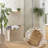 2-Section Laundry Hamper Basket with Removable Liner Bags - Whitewash Hyacinth-63867572