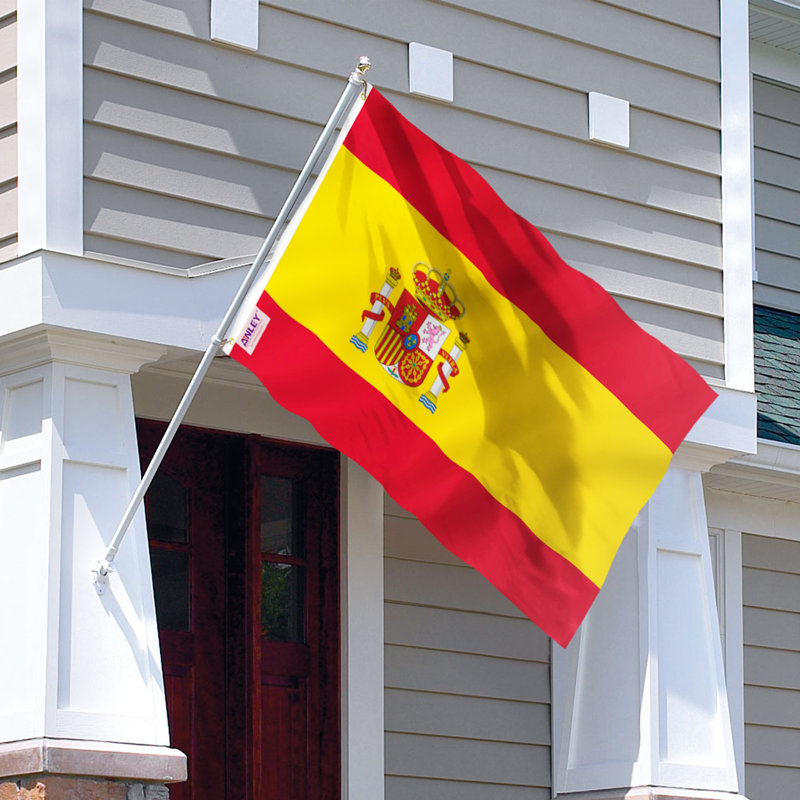 Drapeau de maison en polyester 36 po x 60 po Espagne