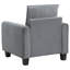 Fauteuil d'appoint rembourré à accoudoirs roulés gris Dixon