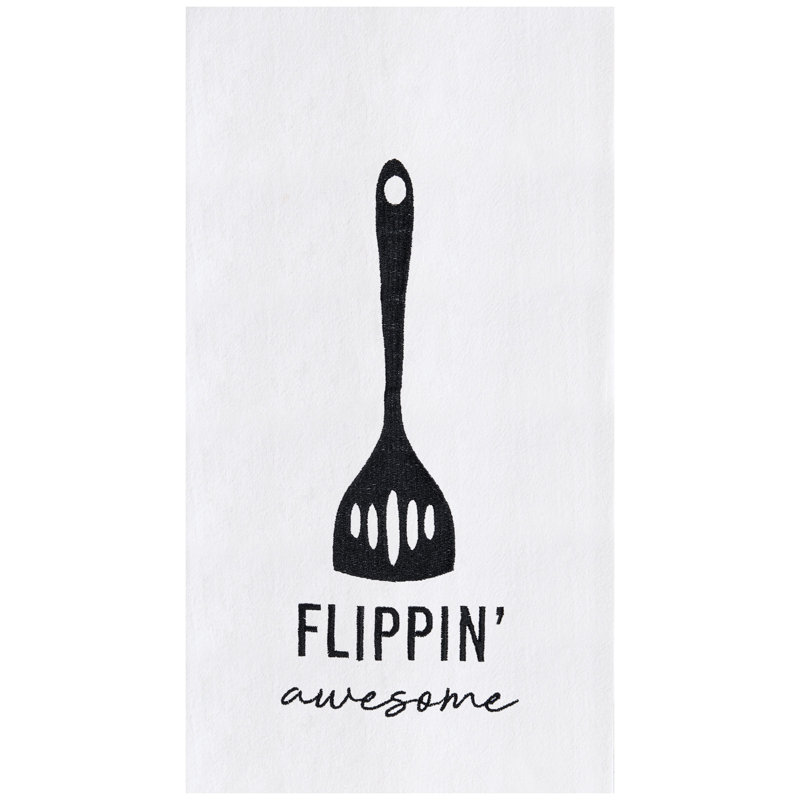 Flippin' Awesome Stove and Grille Fun Kitchen Embroidered Hand Towel