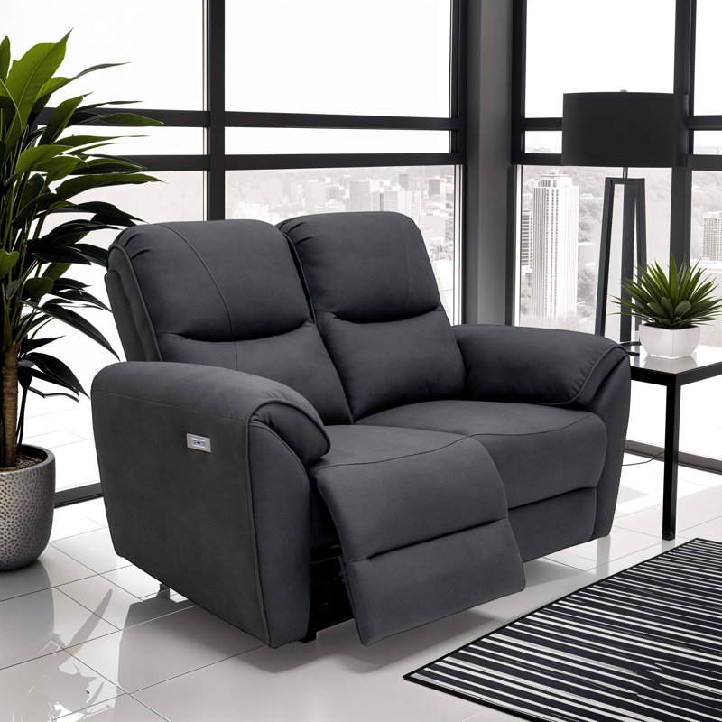 Bettylu FABRIC ELECTRIC SEATER RECLINER - CHARCOAL, 2